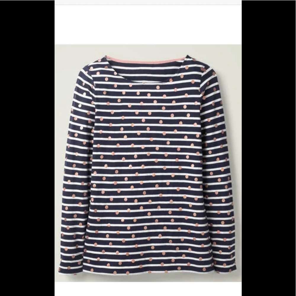 Boden Breton with Rose Gold Polkadots